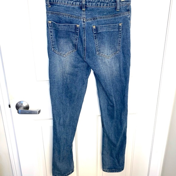 Nasty Gal Distressed Blue Skinny Jeans - Picture 4 of 6